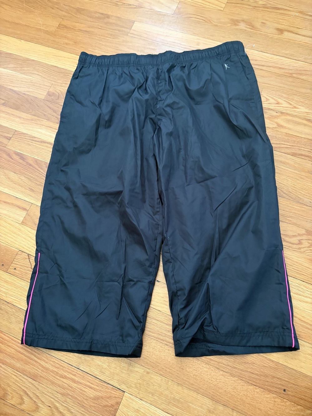 Danskin Now Black Athletic Shorts with Small Pink Logo
